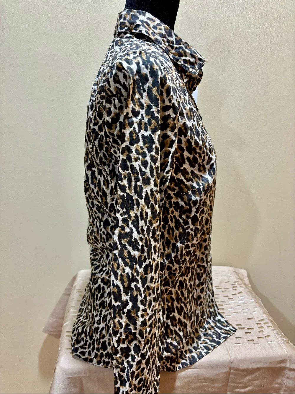 Leopard Print Long-Sleeve Women’s Shirt - J.Crew